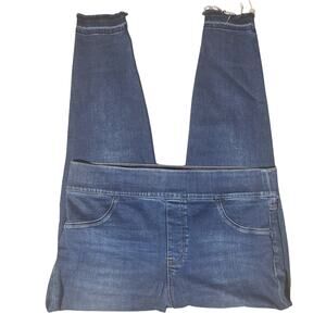 Spanx Medium Wash Distressed High Waist Elastic Waist Skinny Jeans 1X / 18/20